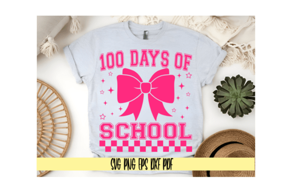 100 Days of School Pink Coquette Bow