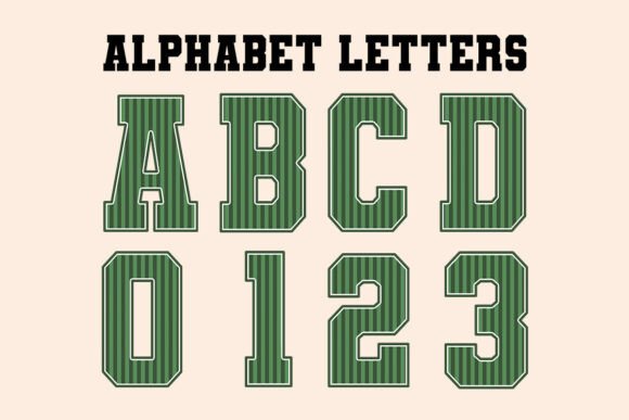 A Designer's Review of Green Neon Striped PNG School Letters