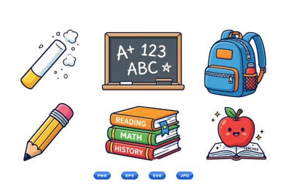 A Designer’s Take on the Cute School Clipart Collection