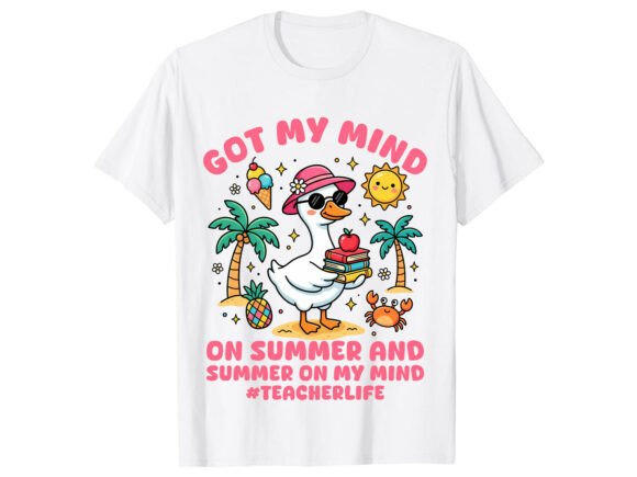 An Embroidery Designer's Review of the Teacher Summer Vibes T-Shirt Design
