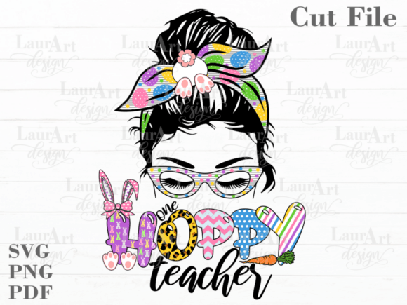 Hoppy Teacher Easter Teacher Messy Bun – A Designer’s Take